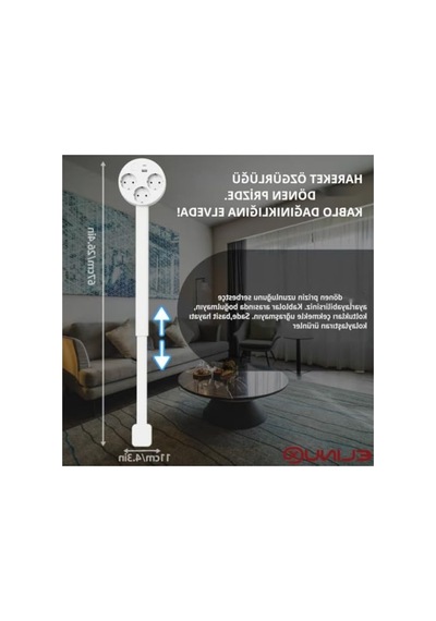 Genişletilebilir Dönen Priz, 3 Ac Çıkışlı Ve Usb Portlu