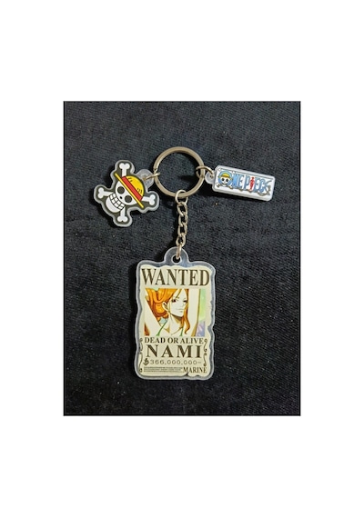 Owl Bag One Piece Wanted Serisi Nami Desenli Acrylic Anahtarlık Çanta Süsü Mıx