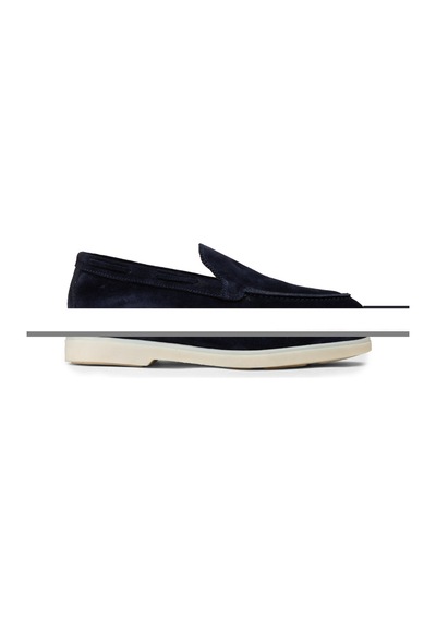 Deery Erkek Hakiki Süet Lacivert Loafer Ayakkabı - 02032mlcvc01