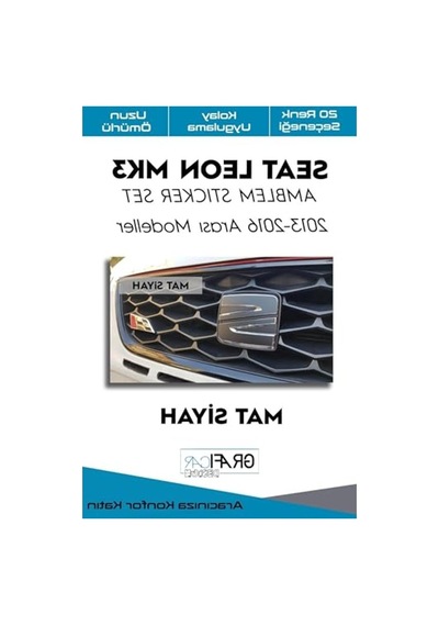 Kaplama Sticker Seti, Mat Siyah, Seat Leon Mk3 Uyumlu Abanoz