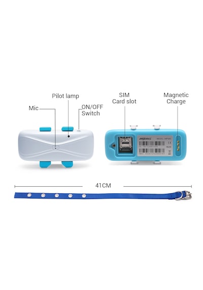 Gpsgopro Mıcodus Mp80g 4g Evcil Hayvan Gps Takip Cihazı Ip68 Su Geçirmez, 4g+2g, Geofence, Ios/android Uygulama