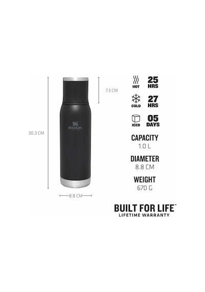 Stanley Adventure To-go Vakumlu Paslanmaz Çelik Termos 1 Lt - Black Siyah