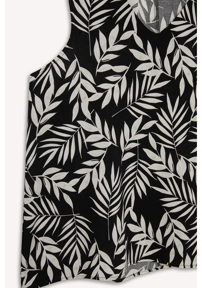 Defacto Regular Fit V Yaka Desenli Kolsuz Bluz E9439ax25smbk81 Siyah Defacto Regular Fit V Yaka Desenli Kolsuz Bluz E9439ax25smbk81 Siyah