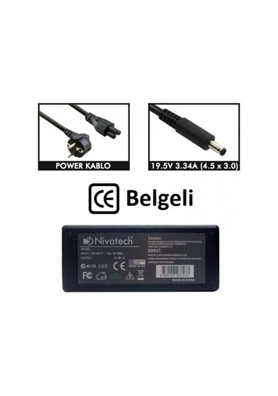 Nivatech Ntc-bc903 19.5v - 3.34a 4.5 3.0 Notebook Adaptörü