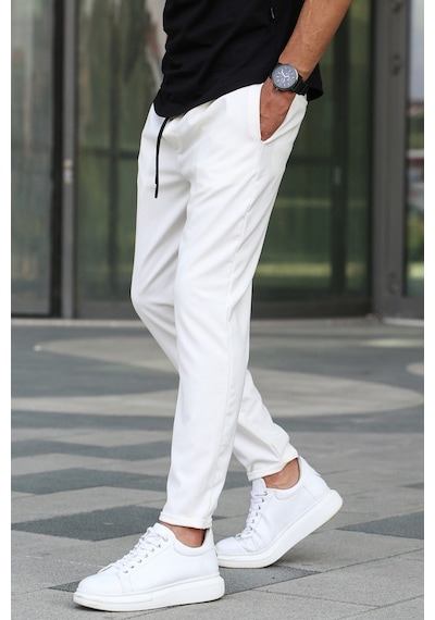 Madmext Beyaz Jogger Pantolon 4242-beyaz Beyaz