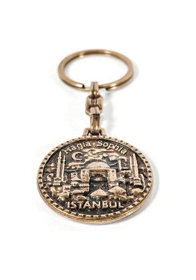 Antik Bronz Ayasofya Hagia Sophia Figürlü Metal Anahtarlık İstanbul Un Tarihi Ve Ruhunu Taşıyan Çok Renkli