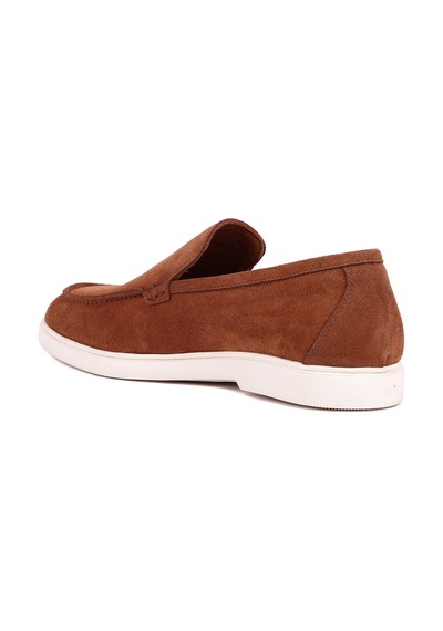 Shoetyle - Hakiki Süet Deri Taba Rengi Erkek Loafer - 115-k664-1607