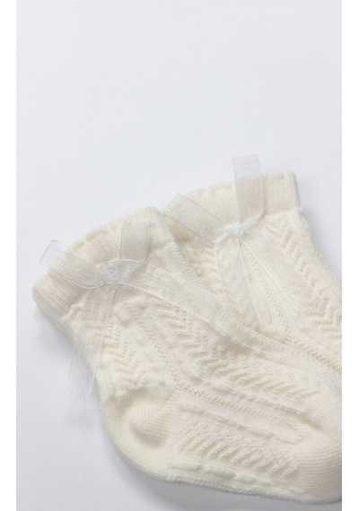 Erturkstore Fiyonklu Penye Soket Çorap 2li 10150 Naturel Çok Renkli