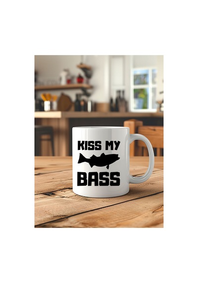 Balık Tutkunlarına Özel Kiss My Bass Esprili Beyaz Kupa Bardak - 330 Ml Çok Renkli - 876200342 Çok Renkli - 876200342 Çok Renkli