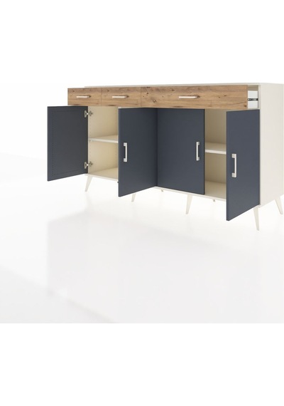 Hyperion Konsol 4 Raflı 3 Çekmeceli 4 Kapaklı 176x44x99 Aytaşı-antrasit/çam Aytası/antrasıt - Aytası Hyperion Konsol 4 Raflı 3 Çekmeceli 4 Kapaklı 176x44x99 Aytaşı-antrasit/çam Aytası/antrasıt - Aytası