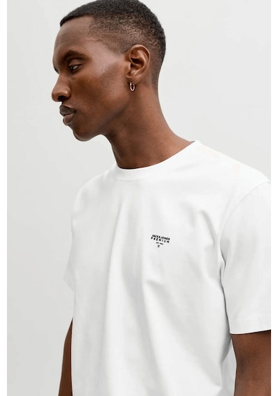 Jack & Jones Erkek T Shirt 12292383 Beyaz Beyaz