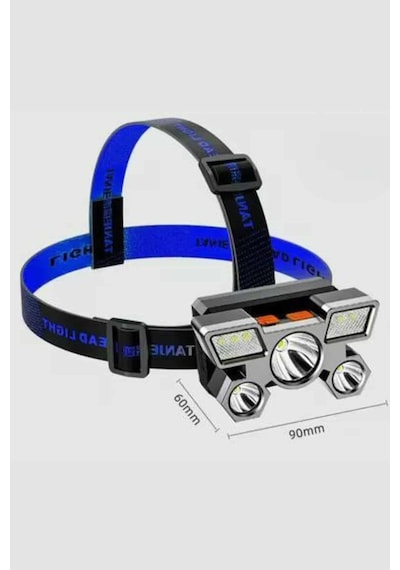 5 Led Far Şarj Edilebilir Güçlü Kafa Lambası Kamp Lambası 4 Modlu