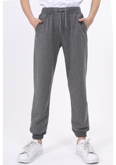 Kız Çocuk Baskılı Beli Paçası Ribanalı Cepli Basic Jogger Eşofman Altı 2 İplik Antrasit Melanj Kız Çocuk Baskılı Beli Paçası Ribanalı Cepli Basic Jogger Eşofman Altı 2 İplik Antrasit Melanj