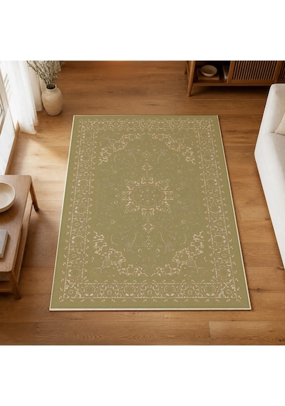 Kartela Halı Aven Halı Jüt Taban Dokuma Halı Adaçayı Yeşili - 80 X 120 Cm