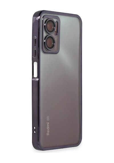 Mey İthalat Redmi 10 5g Kılıf Lensli Silikon - Mor
