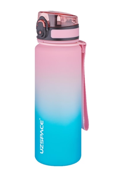 Uzspace 2'li Tritan Matara Seti 500 Ml Çift Renk Softtouch Ff Collection Tritan Su Matarası Mor Turuncu - Pembe Yeşil