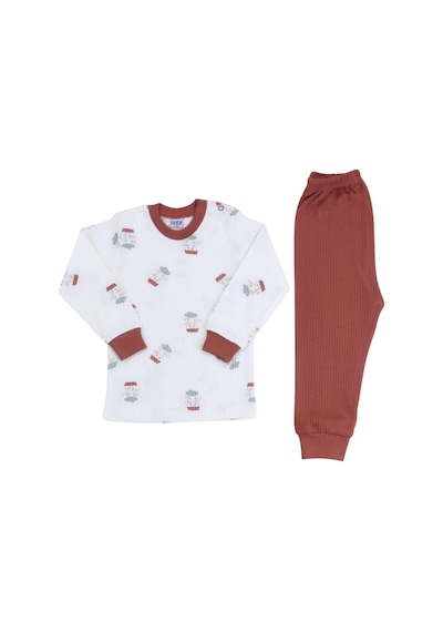 Sebi Bebe Paraşüt Pijama Takım 9158 Kahverengi