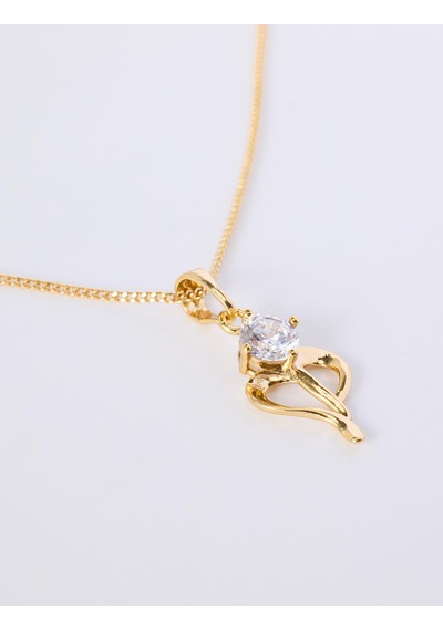 Jimmy Key Jimmy Key Altın Rengi Taş Detaylı Kalp Figürlü Kolye 6sw428966150