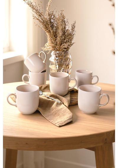 Keramika Krem Ekinoks Kupa 10 Cm 6 Adet 030