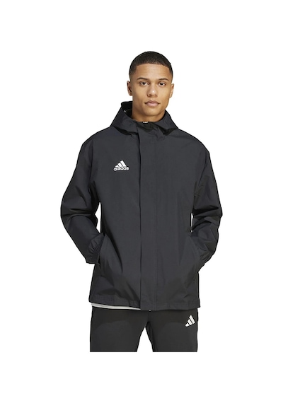 Adidas Ent22 Aw Jkt Erkek Su Geçirmez Antrenman Yağmurluk Siyah Siyah