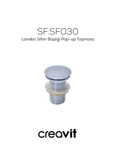 Creavit LOOP145BEYAZSET Loop Çanak Lavabo Armatür Ve Sifon Başlığı Seti Beyaz