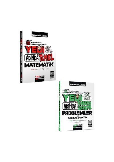 Tüm Adaylar İçin Yedi Adımda Problemler Ve Yedi Adımda Temel Matematik Konu Anlatımlı Video Çözümlü