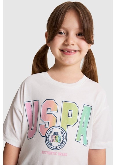 U.S. Polo Assn. Kız Çocuk Beyaz Pijama Takım 50326602-vr013