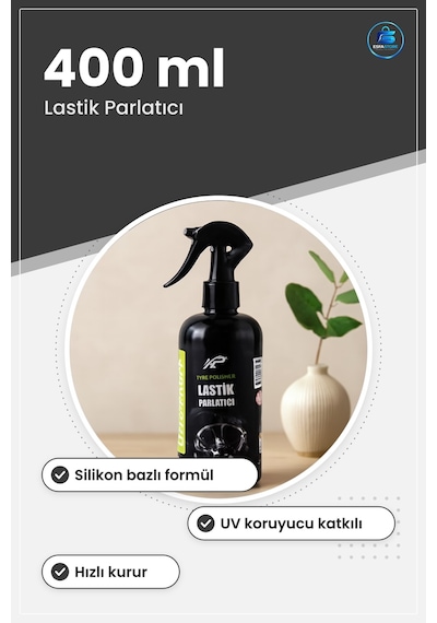 Lastik Bakım Ürünü Parlatıcı Sprey 400 Ml Silikon Bazlı Uv Koruyu