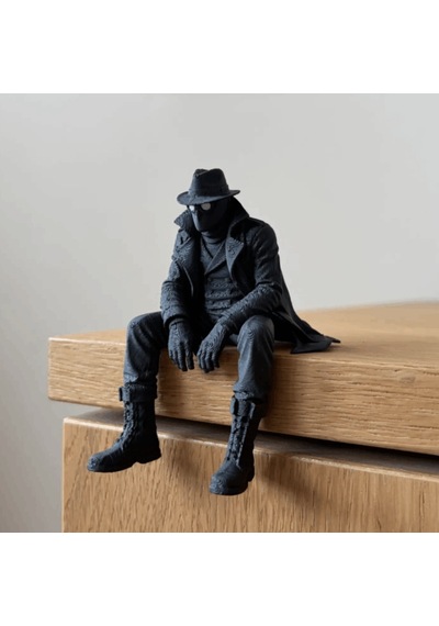 Zeroxo Noir Kahraman Kenar Figürü Siyah Oturan Raf Ve Masa Süsü 9x7 Cm