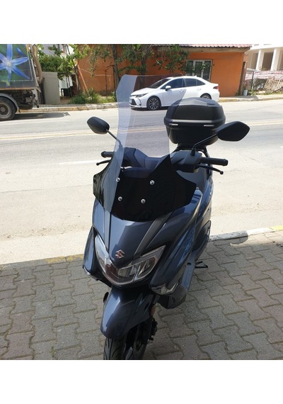 Motocam Suzuki Burgman Street Ex 125 Ön Cam 2023-2026 Model 62cm Füme Renkli 4mm