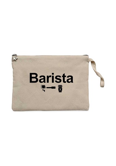 Barista Krem Clutch Astarlı Cüzdan / El Çantası