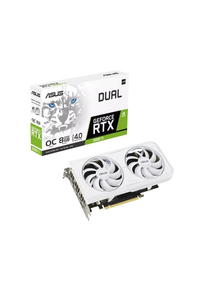 Asus NVIDIA GeForce RTX 3060 Ti Dual White OC DUAL-RTX3060TI-O8GD6X-WHITE 8 GB GDDR6X 256 Bit Ekran Kartı﻿﻿
