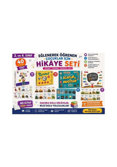 Model 3. Ve 4. Sınıf Eğitici Keşif Hikâye Seti 40 Kitap