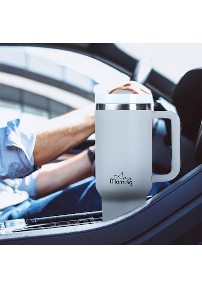 Any Morning Vaha 1200 Ml Üç Kademe Çevirmeli Kapaklı Çift Katman Çelik Termos Mug Su Yeşili Sı2440217 Yeşil