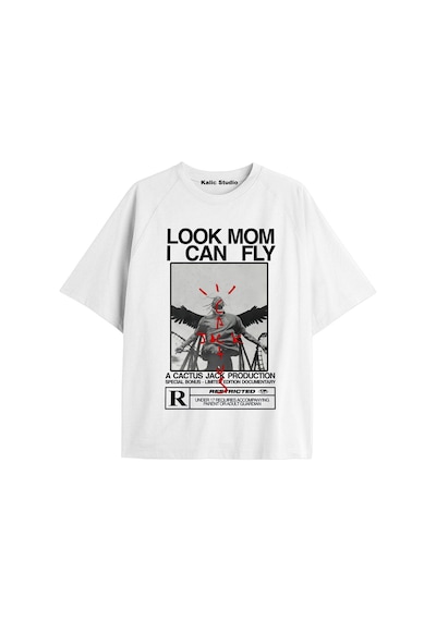 Kalic Studio Unisex Travis Scott Astroworld Tshirt Beyaz