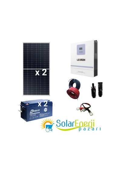 1180 Watt Jel Akülü Mini Ev Sistemi