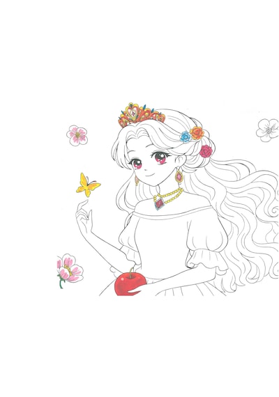 4e Anime Princess Boyama Kitabı Yeşil