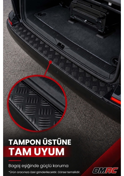 Mercedes Vito W447 2014-2027 Uyumlu Mat Arka Tampon Eşiği Alüminyum Siyah
