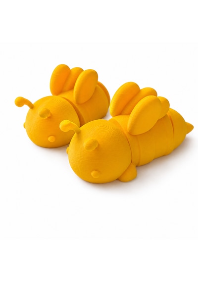 2 Li Set Sevimli Arı Figürü 10 Cm 3d Baskı Hareketli Dekoratif Obje Masaüstü Süs Hediyelik .