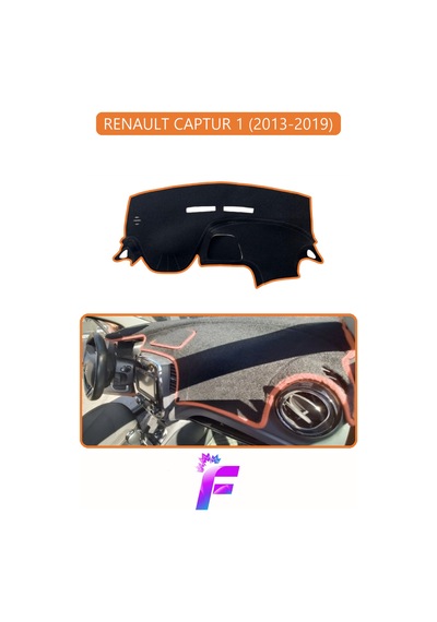 Renault Captur 1 2013-2019 Uyumlu Torpido Örtüsü Yansıma Önleyici Koruma Hızlı Montaj J46