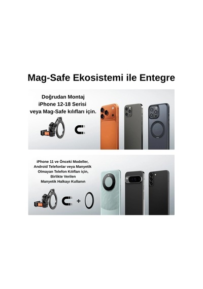 K&f Concept Osmo Pocket 4 Ve 3 Için Manyetik Alüminyum Genişleme Çerçevesi Magsafe