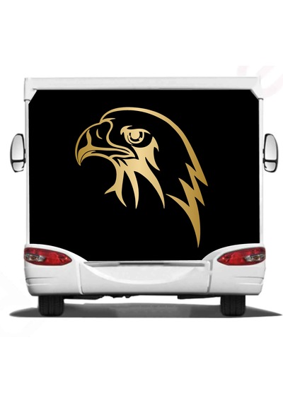 Kartal Eagle Beşiktaş Karakartal Sticker - Araba Oto Motosiklet Karavan Cam Araç Sticker - 00146 60X56 Cm