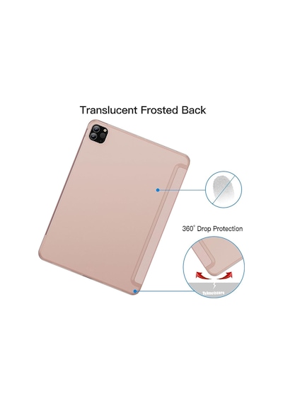 Apple Uyumlu iPad Pro 4. Nesil M2 2022 11 Inç Tablet Flip Smart Standlı Akıllı Kılıf Smart Cover Kılıf