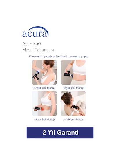 Acura Ac-750 Isıtmalı & Soğutmalı Profesyonel Masaj Tabancası Siyah Acura Ac-750 Isıtmalı & Soğutmalı Profesyonel Masaj Tabancası Siyah