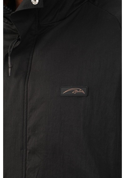 Maraton Sportswear Regular Erkek Kapşonlu Uzun Kol Basic Siyah Parka 21292 Siyah