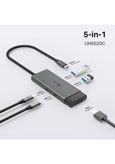 Usb-c 5-in-1 Hub, 4k Hdmı Ve Hızlı Şarj Özellikli