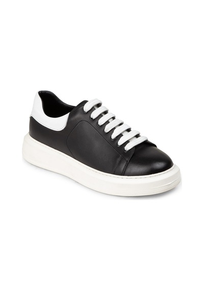 Deery Erkek Hakiki Deri Siyah Sneaker Ayakkabı - 01990msyhp02 Siyah