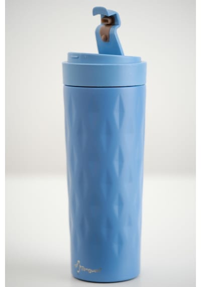 Png-1167 500ml Flip Kapak Desenli Çelik Mug 6 Saat Sıcak 12 Saat Soğuk Sızdırmaz & Bpa Free Açık Mavi