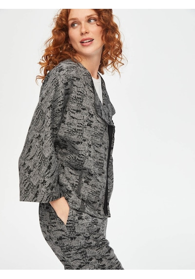 Kendinden Jakarlı Casual Form Örme Ceket 69193 U6919310 Siyah