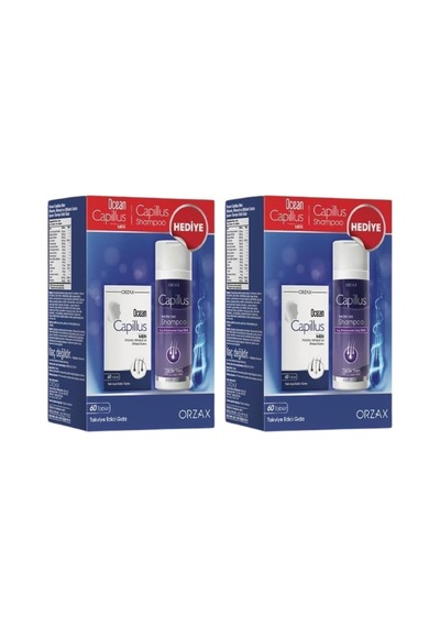 Capillus Men 60 Tablet Capillus Şampuan 200 Ml Hediyeli 2 Paketi